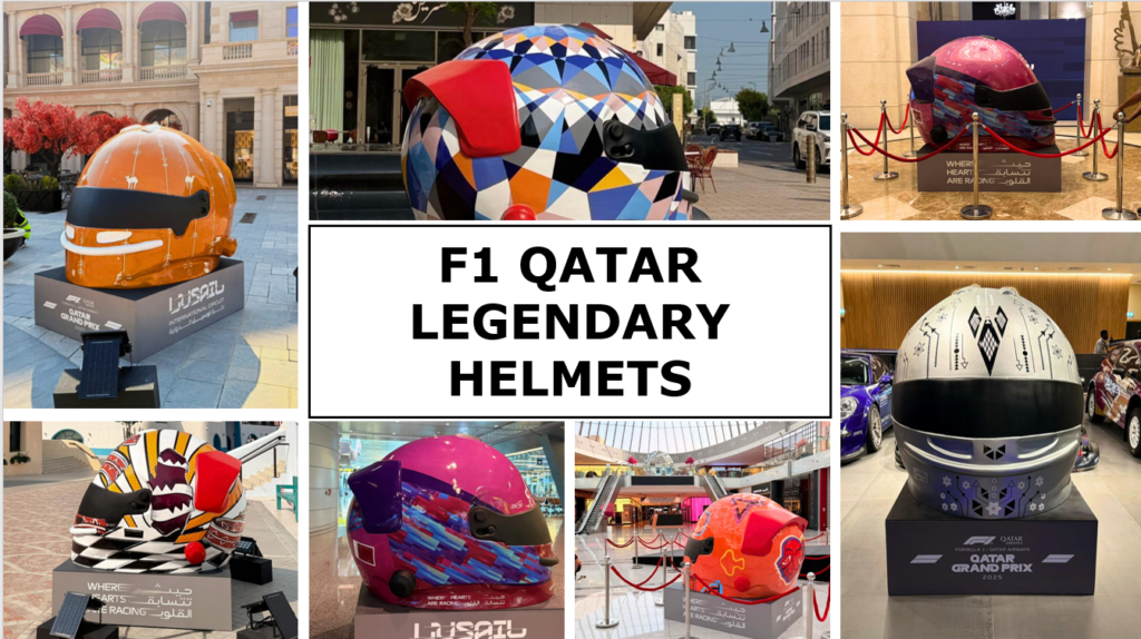 F1 Qatar Legendary Helmets